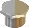 NPT Hazardous Hex Head Stopping Plugs - Brass