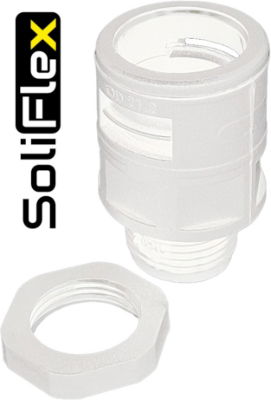  Push-Fit Flexible Conduit Gland Fitting-White