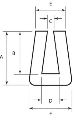 PVC grommet edging strip drawing