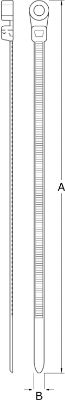 Screw Mounted Cable Ties drawing